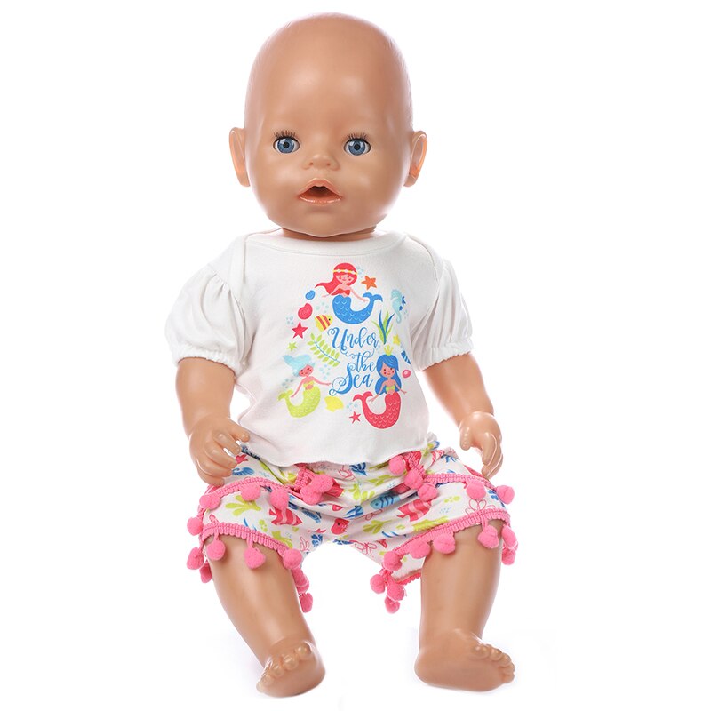 Born Baby Fit 18 pouces 43cm vêtements de poupée trois bleu lapin bleu lapin grenouille bleu Bea poupée accessoires pour bébé d'anniversaire