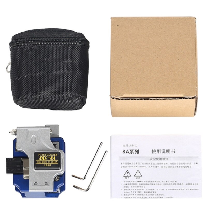 Blue SKL-8A High precision Optical Fiber Cleaver FTTH melt cold joint general Optical Fiber Cutter cable fiber cleaver