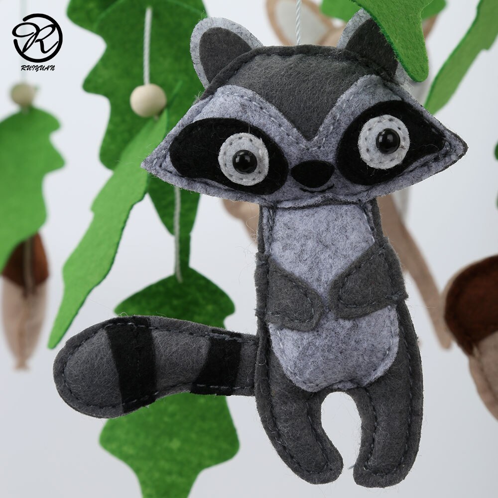 Woodland Felt Baby Nursery Mobiles Forest Animals Baby Crib Mobile
