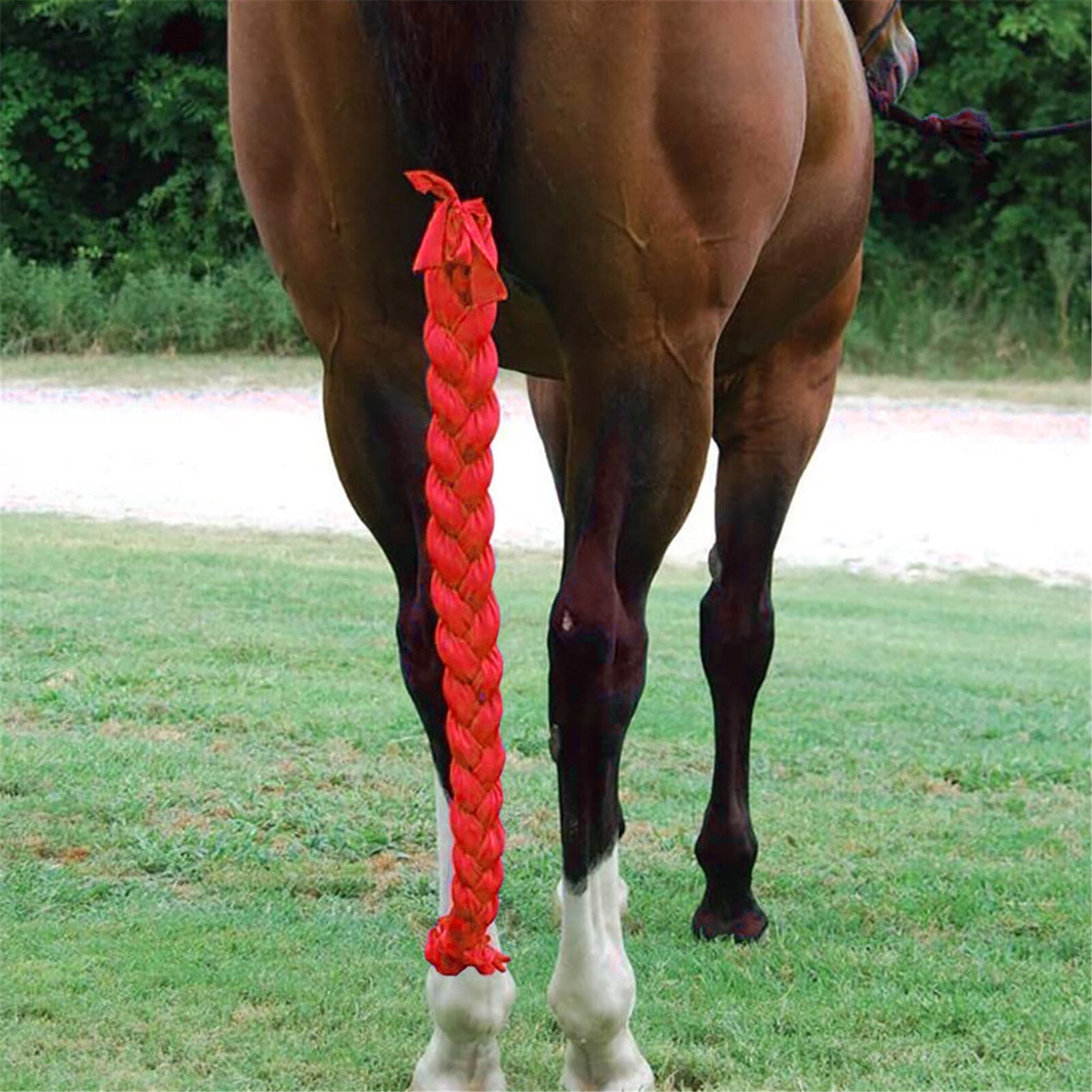 Tresse queue de cheval Anti-moustique, fournitures de protection équitation en Polyester pour l&#39;extérieur, toilettage Favorable