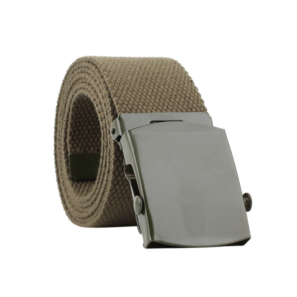 Automatische Gesp Canvas Riem Mannen Vrouwen Mode Nylon Riem Unisex Outdoor Casual Riemen Man Wandelen Training Riemen: Army Green