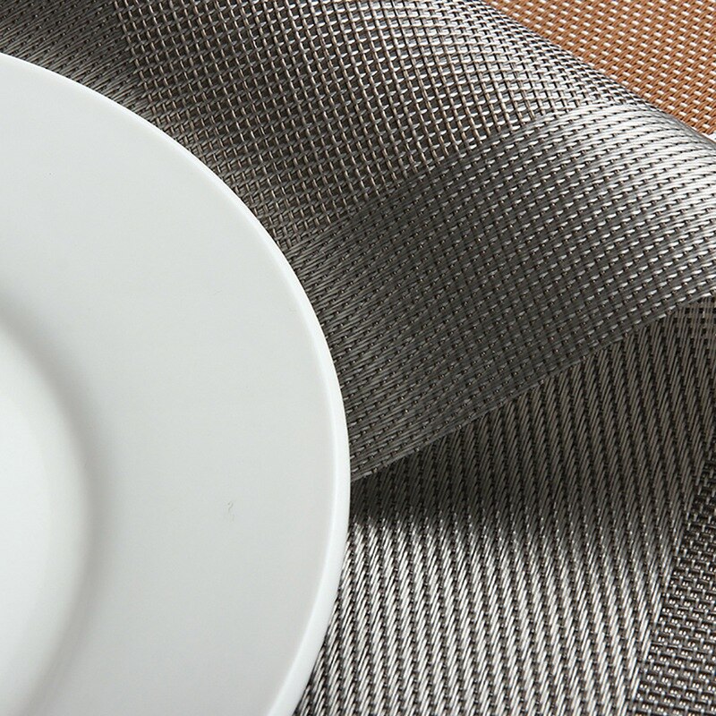 6 st europastil placemat vattentät dekorationsmatta värmebeständig matta maträtter coaster porslin matta för bord svart