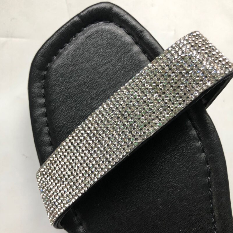 Sandalias planas informales con diamantes de imitación para mujer, Calzado cómodo sin cordones, para verano, va444,