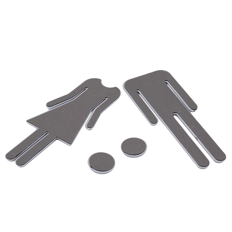 Acryl Wc Symbool Zelfklevende mannen En vrouwen Of Unisex Badkamer Teken Voor Hotel, Kantoor, thuis, Restaurant