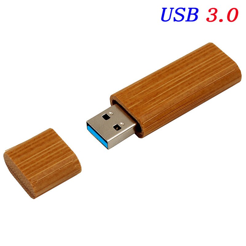 JASTER High speed USB 3.0 Wooden bamboo USB flash drive pen driver wood pendrive 4GB 8GB 16GB 32GB USB creativo personal LOGO: 32GB / Carbonized bamboo