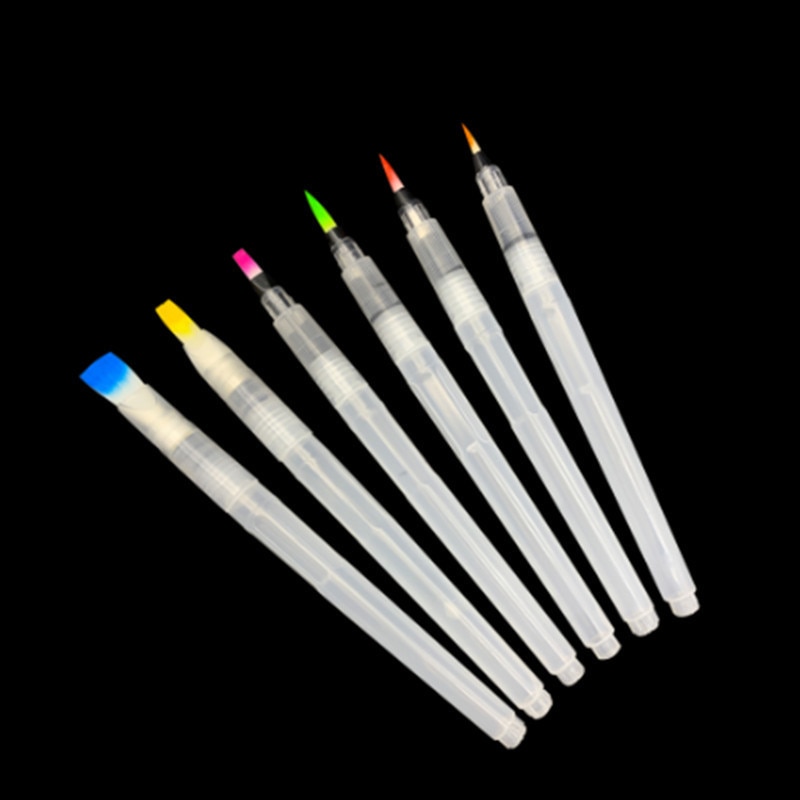 3pc blød pensel vandfarve pensel sæt genopfyldelig akvarel pensel blæk pen til begyndere maleri kalligraf tegning kunstværktøj