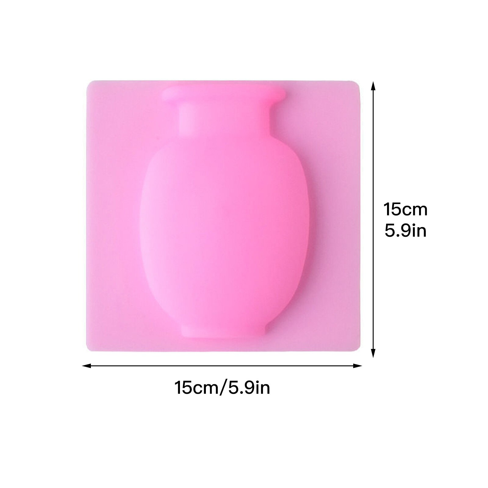 Wall Hanging Flower Vase Flower Arrangement Flower Pot Suction Cup Vases Sticker Seamless Pot Living Room Decoration Home Decor: Pink