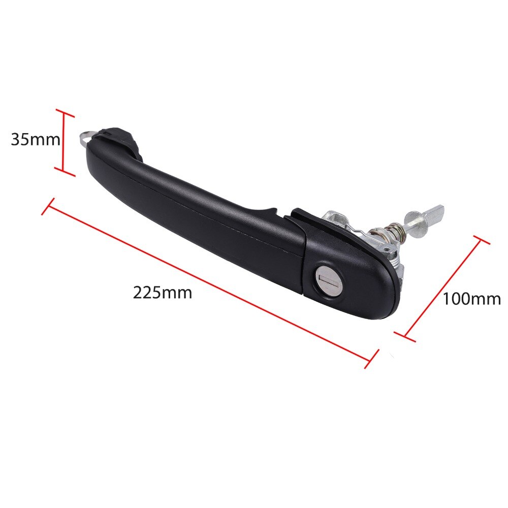 Manija de puerta delantera y derecha para coche, llave de bloqueo de puerta derecha para VW Polo 6N0837207D 6N0837207C 6N0837207, 2 unidades