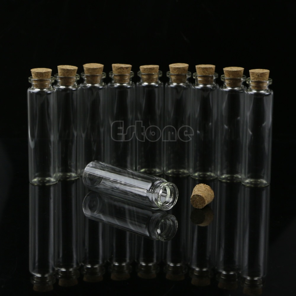 10pcs 20ml 22*80mm Mini Glass Bottle Vial with Ck Stopper Stage Pendant