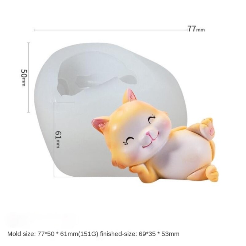Forme di gatto 3D per candele stampi in silicone per artigianato stampo in resina 3d candela kit per candele fai-da-te stampi fatti a mano stampi in silicone