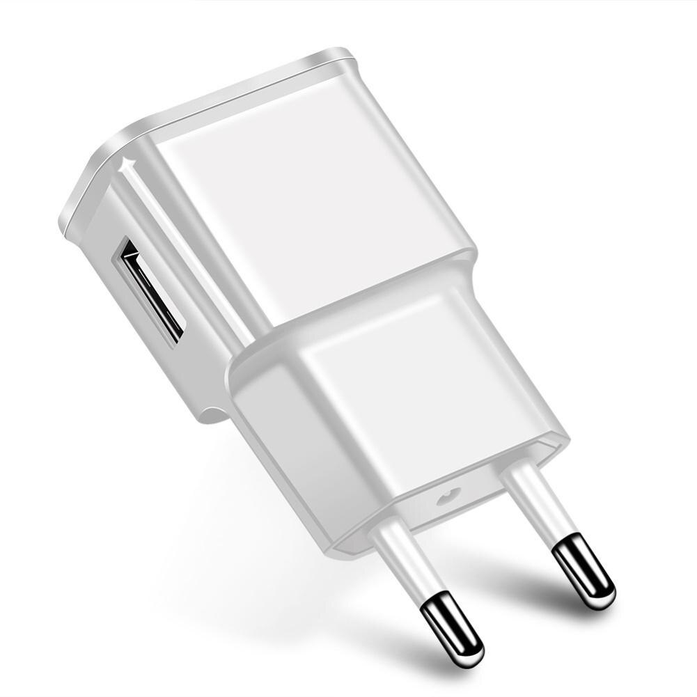 Draagbare Reizen Opladen Hoofd Draagbare Eu/Us Plug 5V Enkele Usb Mobiele Telefoon Oplader Power Adapter Voor Xiaomi android Telefoon: White EU Plug