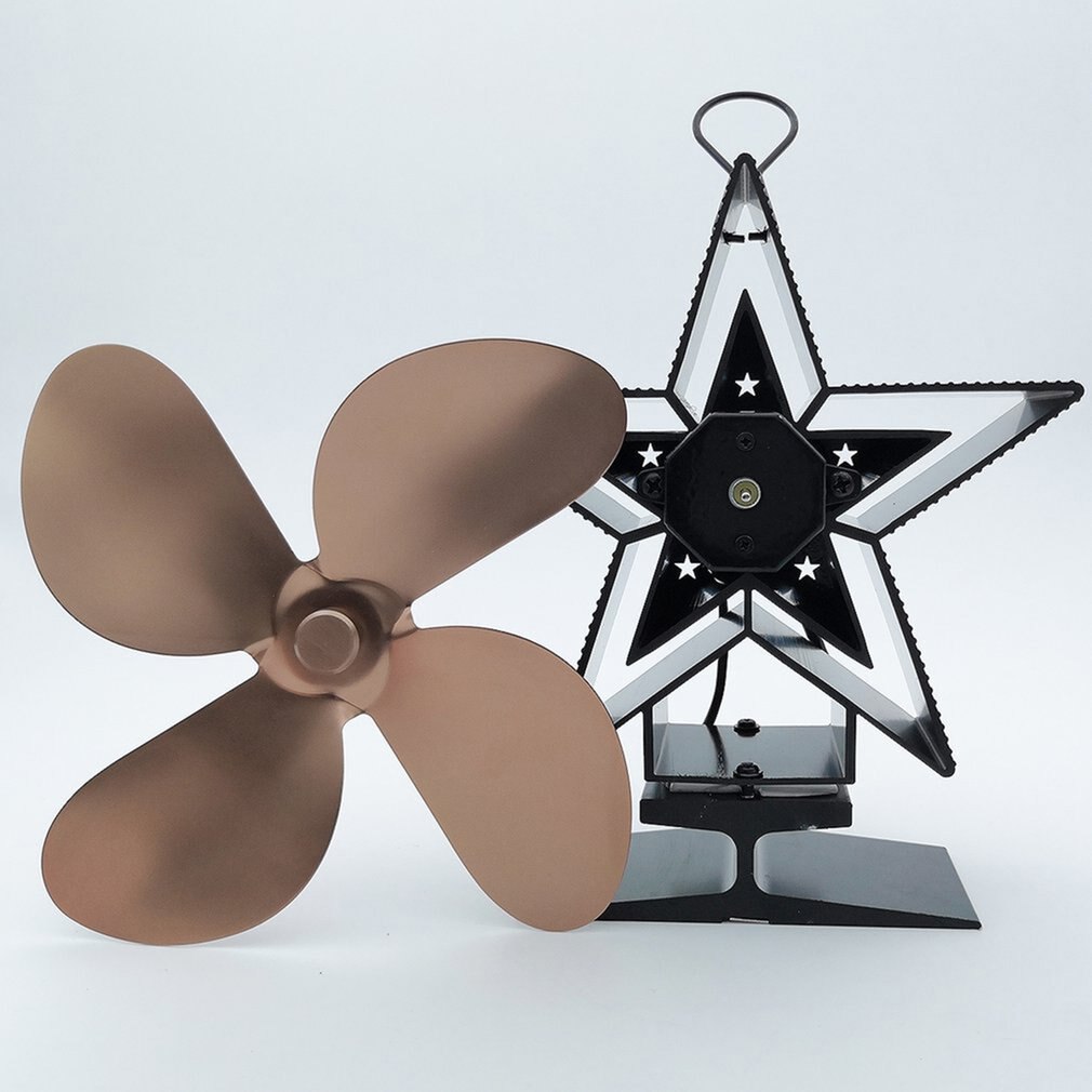 Premium Kamin Thermodynamische Fan Alumina Fan Klinge Ultra Ruhig Warme Kamin Fan Thermische Power Fan 4-Klinge Herd Fan