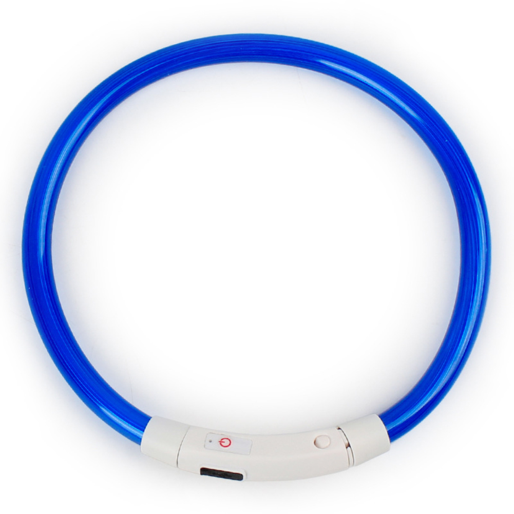 Oplaadbare Led Halsband Night Flashing Lichtgevende Usb Opladen Hond Puppy Neck Kraag Huis & Tuin Honden Benodigdheden: Blauw / M