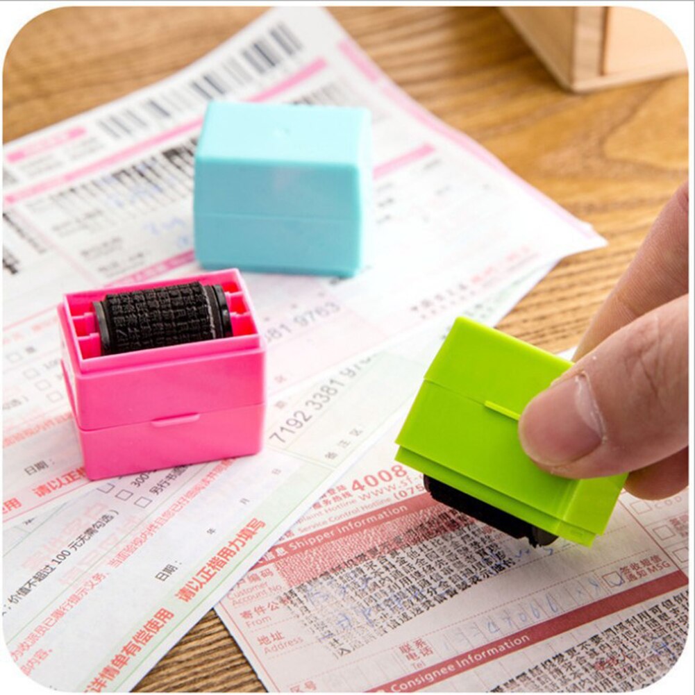 Security Hide ID Code Roller Garbled Self Inking Rubber Stamps Identity Theft Protection Seal Office UseCoverage Confidential