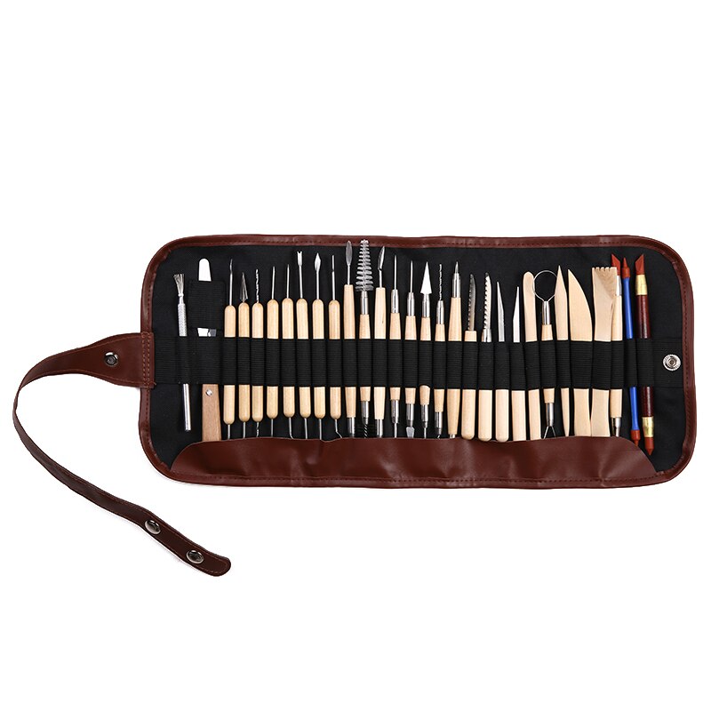 Débutant argile poterie céramique sculpture outils 14/30 pièces poterie boiserie sculpture outil Kit bricolage bois argile artisanat modélisation outils