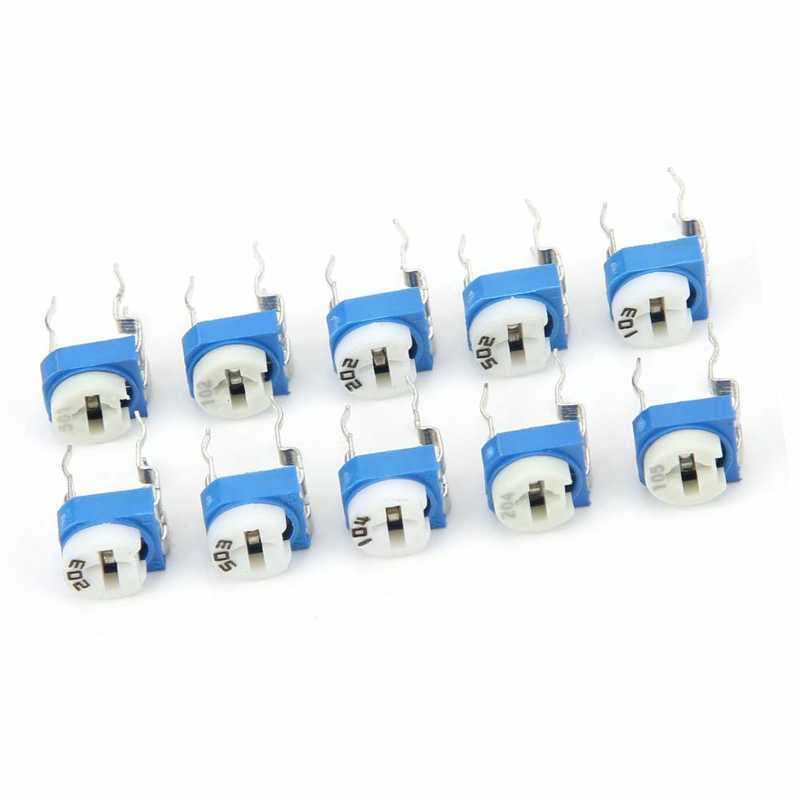 Variable Resistor 10 Values Trimmer Potentiometer with Plastic Box for Electronic Security Industries for Household Appliances