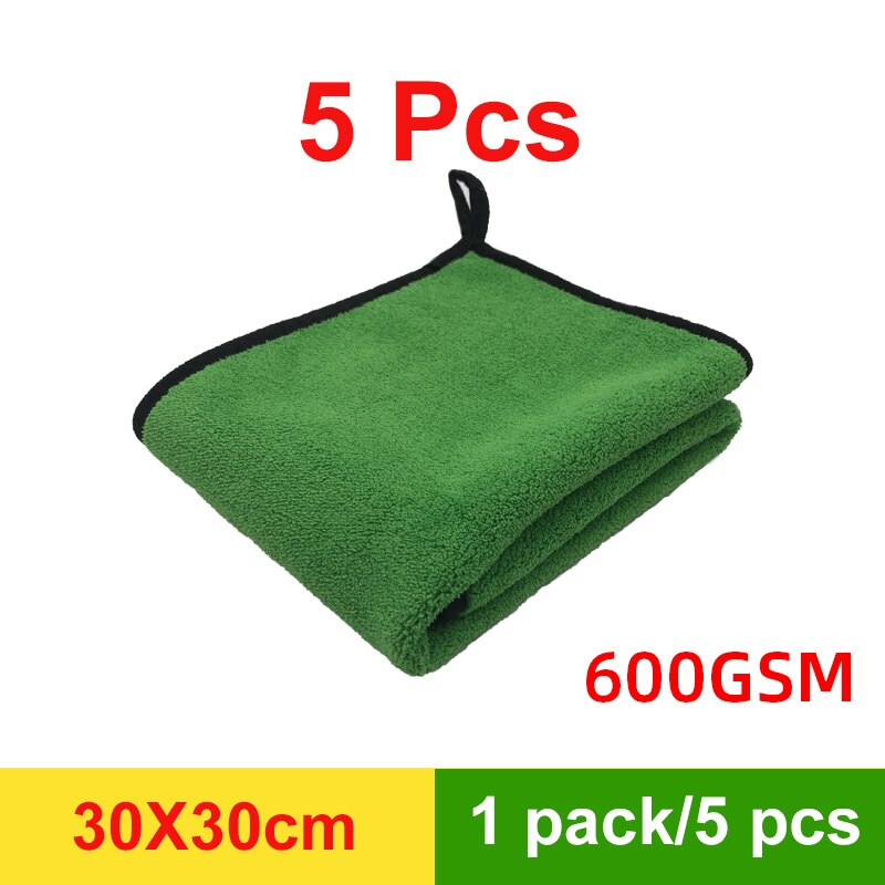 Auto Waschen Mikrofaser Handtuch Auto Mikrofaser-reinigungstuch Trocknen Handtuch Auto Pflege Tuch Details Mikrofaser Handtuch: 30x30x5pcs 600GSM