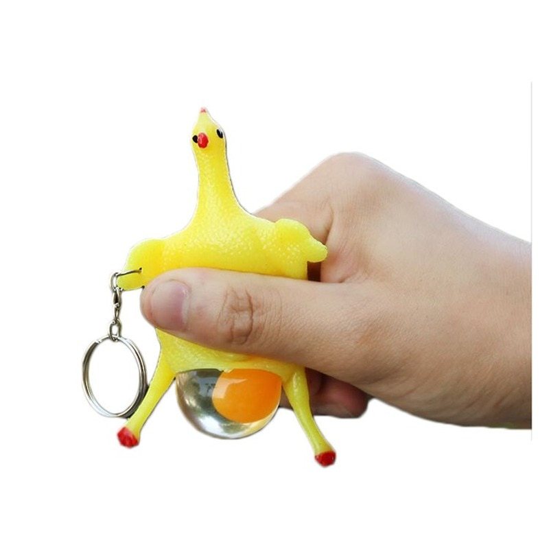 Creatief Speelgoed Maken Een Gedoe T Release Van Kip Key Button Squeeze Eierleggende