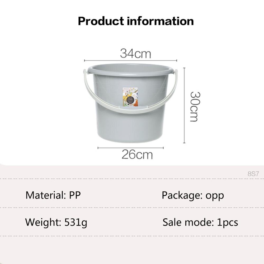 Plastic Bucket Bathroom Mop Buckets Portable Water Container Camp Outdoor Fishing Car Wash Bucket Large Buckets with Handle