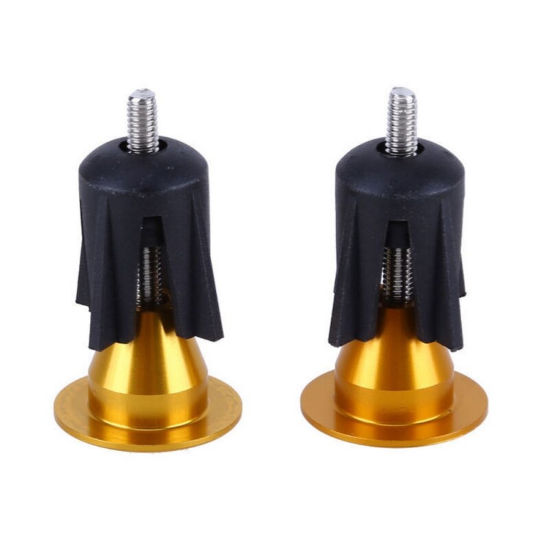 1 paar Fahrrad Lenker Ende sperren-Auf Stecker Kappe Fahrrad Aluminium Legierung Bar Abdeckungen Fahrrad Teile draussen Reiten Rennrad fahrrad: Gold