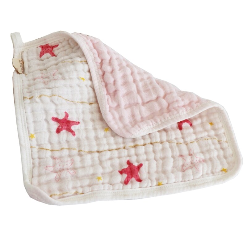 Baby Towel Cotton Square Muslin Baby Towels 6 Layers Water Washing Handkerchief Newborn Baby Nursing Towel 30*30cm: 1