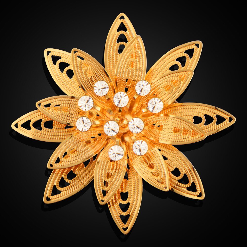 sieraden diamond bloem broche verkoopt populaire 18 K gouden broche mode accessoires