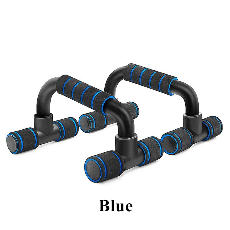 Par de soportes para flexiones, equipos de fitness con asa, soportes para entrenamiento muscular y deportes, soporte para flexiones: Azul
