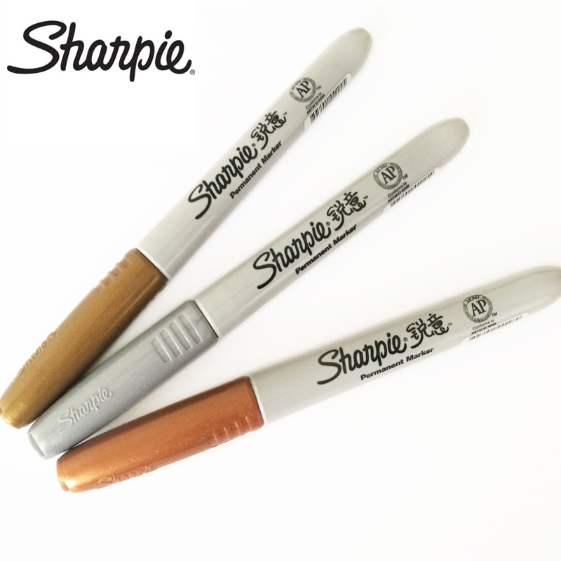 Marcador de Metal Sharpie 39100 aceitoso, marcador de firma, resaltador, plata, oro y cobre, 1 ud.