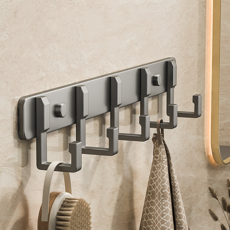 Ganchos negros de pared para colgar ropa, colgador de toallas de baño, perchero para puerta, abrigo, llave, gancho para ahorrar espacio, accesorio de cocina