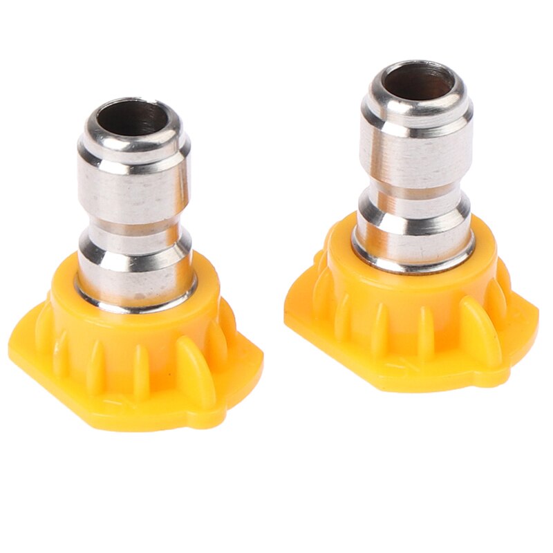 1/4" Stainless Steel 4000 Psi Quick Connect High Pressure Spray Tip 0 15 25 40 65 Degree Nozzle 4.0 Orifice Size: Yellow