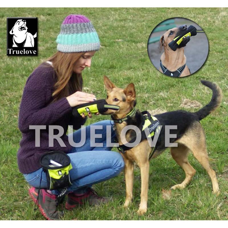 Truelove feed dummy hund kæledyr behandler taske reflekterende hundetræning bære godbidder hund legetøj pet feed lomme pose poop taske dispenser