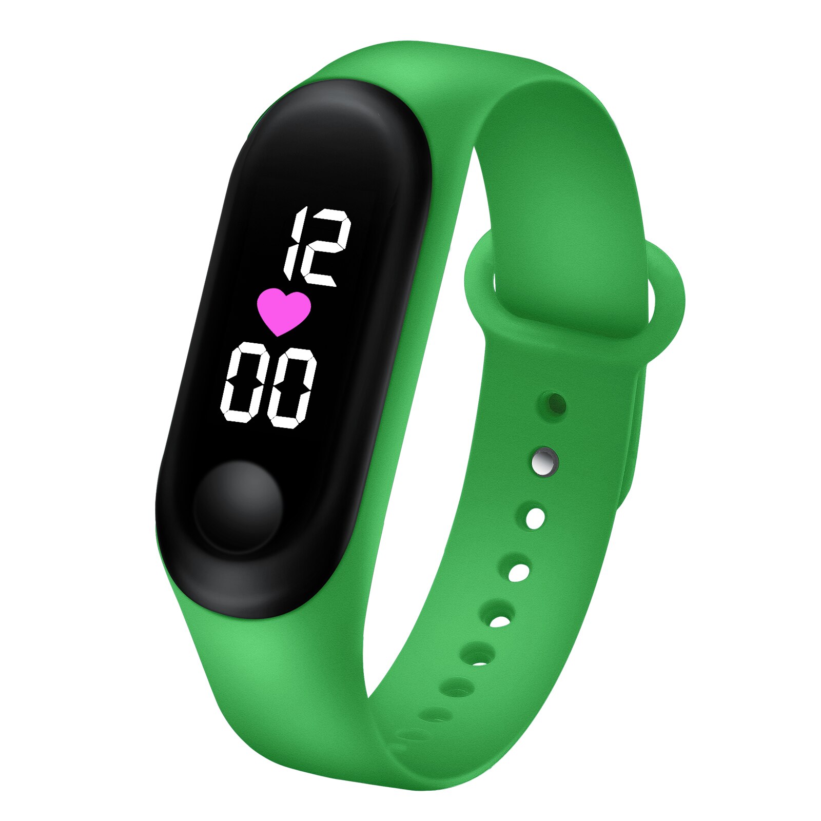 Reloj sencillo deportivo para hombre y mujer, reloj LED rectangular, reloj Digital electrónico resistente al agua para hombre y mujer, reloj Digital para parejas: M3H-Green