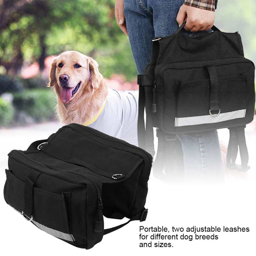 Large Capacity Pet Backpack Comfortable Dog Saddle Bag Adjustable Dog Bag Hiking for Traveling