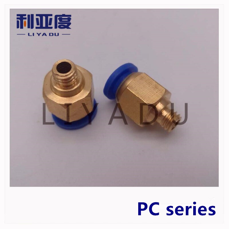 10 stk pneumatiske fittings trykluftrør stk lige udvendigt gevind  -m5 m6 1/8 1/4 3/8 1/2 to rør  pc4 6 8 10mm pc6-m5 m6 01 02 03 04