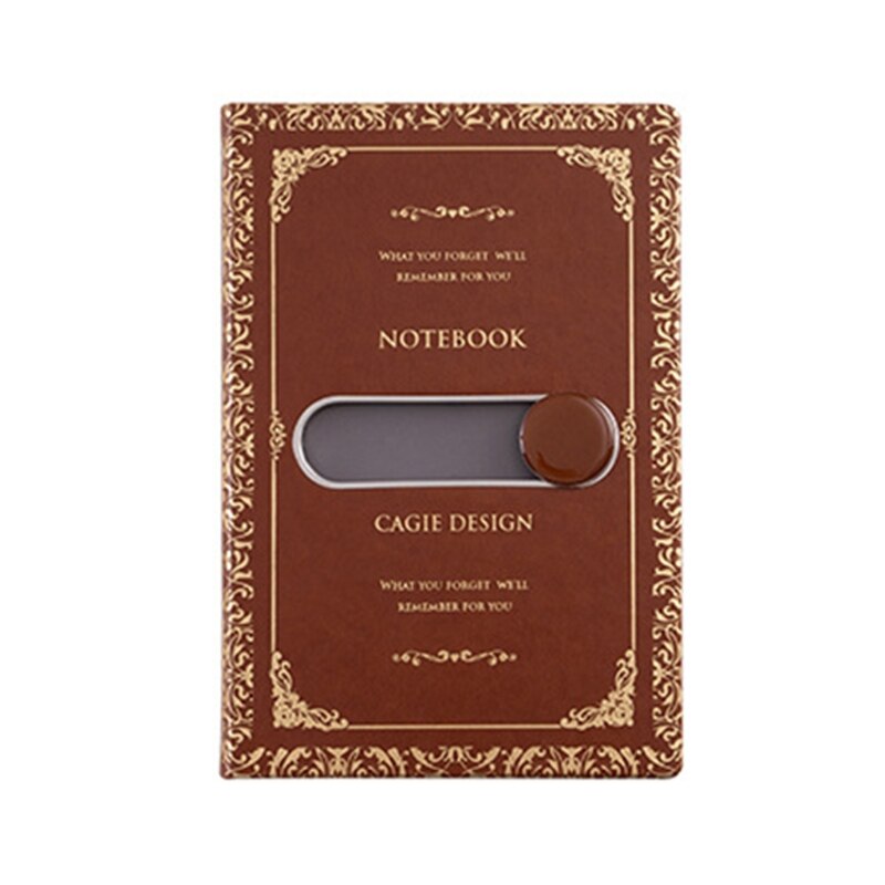 A5 Diary Notepad with Sliding Unlock Notebook Pen Set Leather Journal Planner