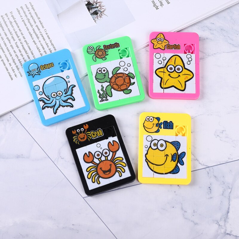 1Pc Vroege Educatief Speelgoed Te Ontwikkelen Voor Kinderen Jigsaw Digitale Nummer 1-16 Dier Cartoon Puzzel Game Brain Oefening mini Speelgoed