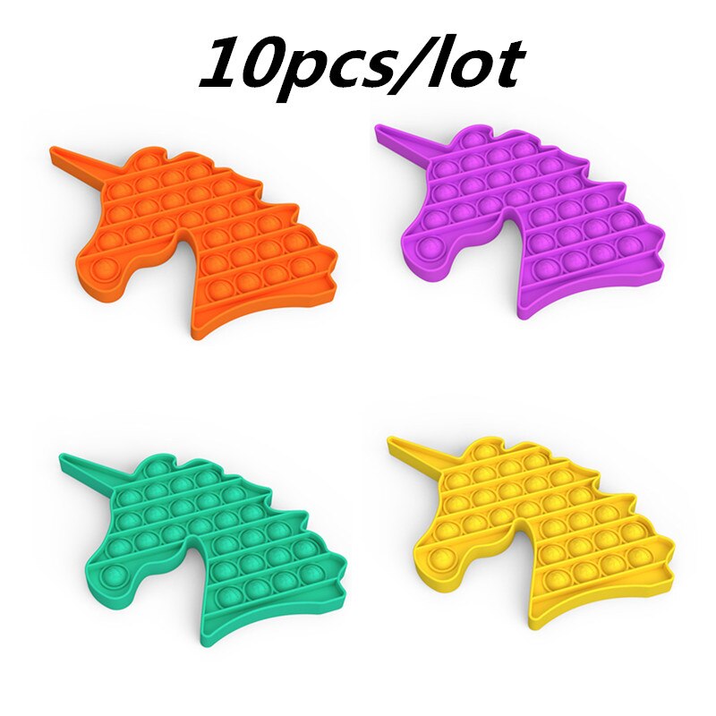 10 Stks/partij Push Popit Bubble Zintuiglijke Speelgoed Autisme Behoeften Squishy Volwassen Kid Grappig Anti-Stress Pop Het Fidget Reliver stress
