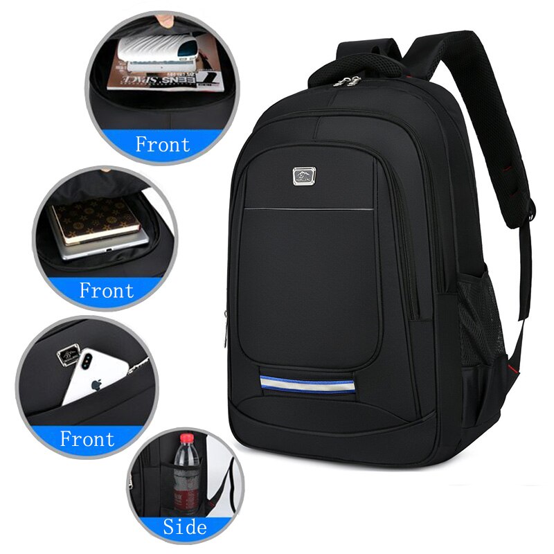 Large Capacity Waterproof Backpack Man Stylish Solid Color School Bags Travel Backpacks Multi-functional Laptop Bag For Men