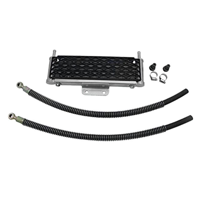 Enfriador de aceite de motocicleta de 4 filas de malla de gran tamaño con 10Mm de brillo para motores 50Cc-160Cc modificado refrigerado por aceite Pit Dirt Bike: Default Title