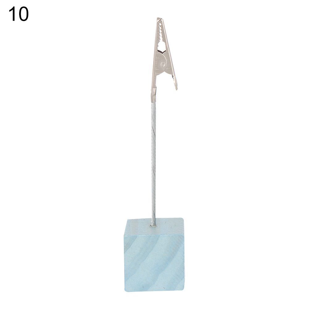 Decor Desktop Decoration Memorandum Wooden Message Folder Table Numbers Holder Photos Clips Place Card Clamps Stand: 10
