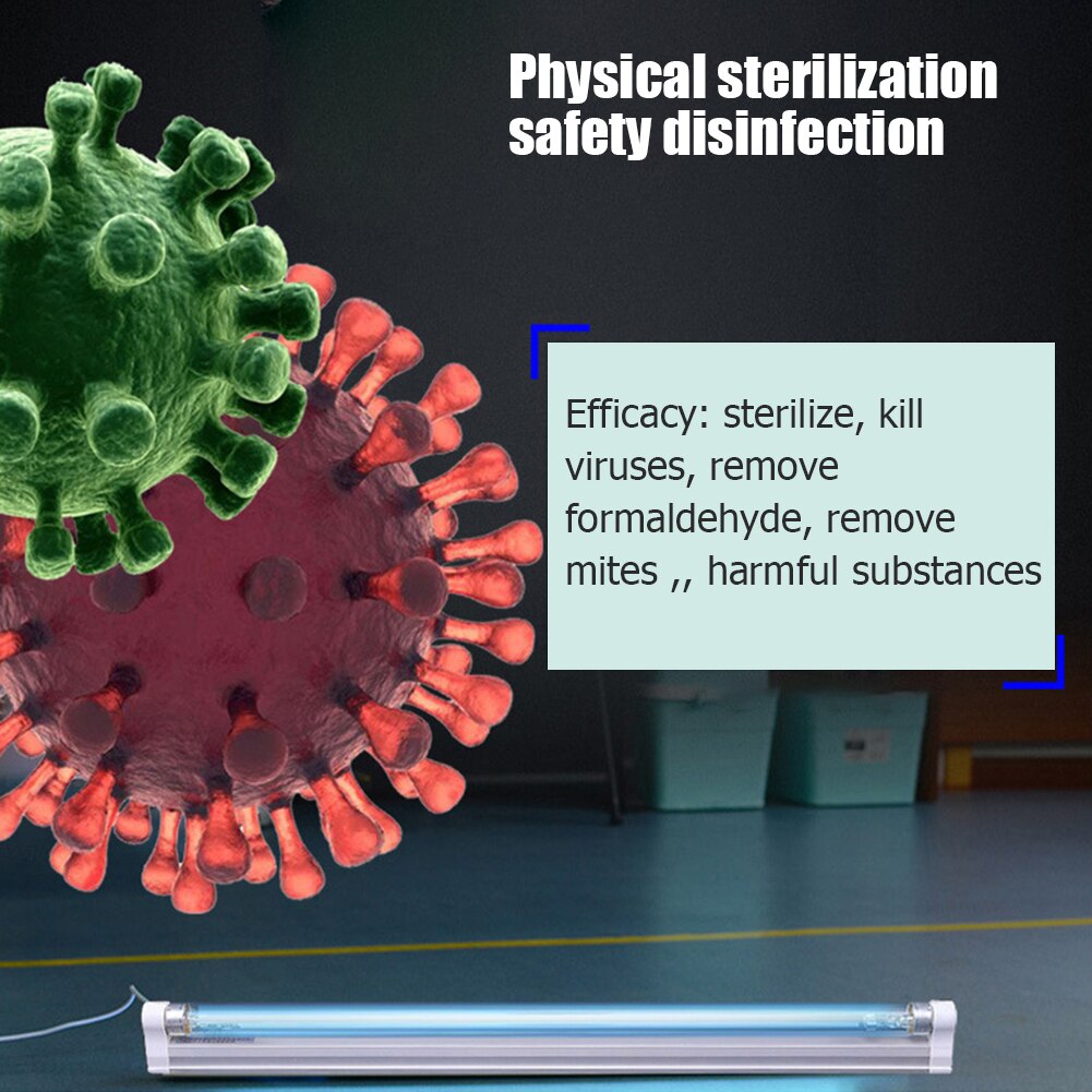 Tubo de luz germicida de LED UV de 5W, lámpara de esterilización de desinfección ultravioleta, eliminador de ácaros del polvo, asesino para el baño del dormitorio