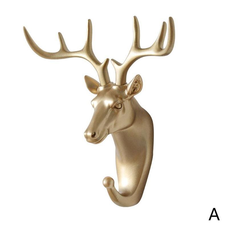 Creativity Animal Shaped Hooks Deer Stags Rhino Horse Rack Holder Elephant Giraffe Hook Hanger Head Coat Wall Hat Home Deco J6W3: A