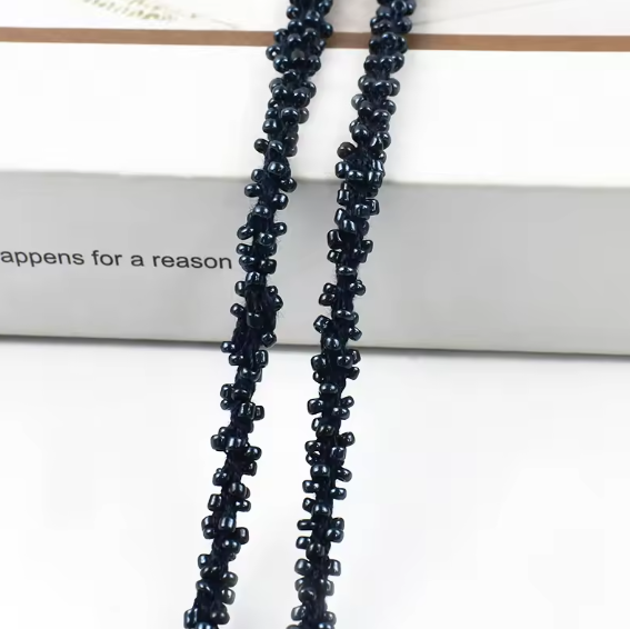 5mm Beaded Lace Trim for Sewing Clothes Trimmings Wedding Dress Curtain Laces Ribbon Decoration Hair Accessories: Brass