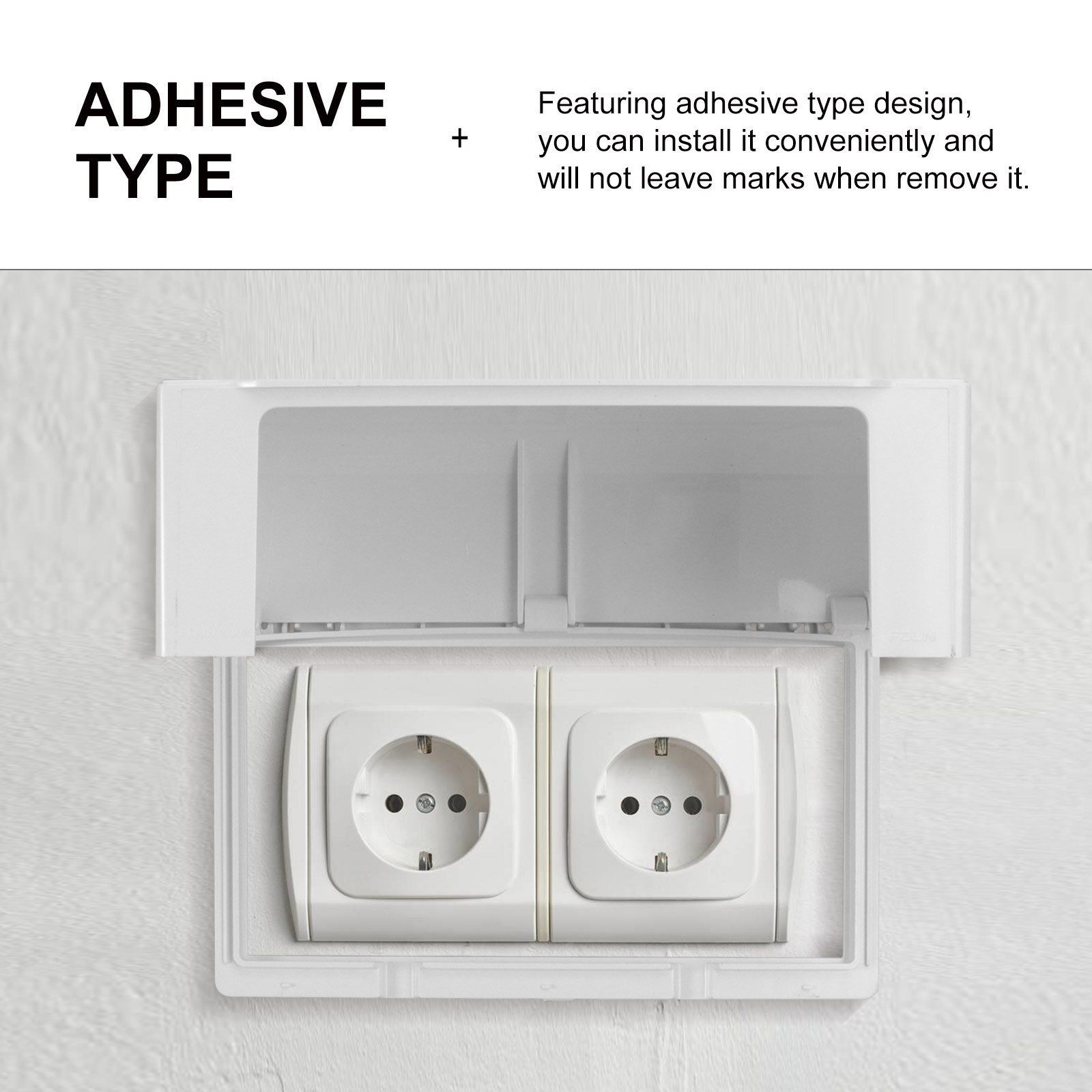 1PC Sticky Type Waterproof Socket Cover Conjoined Switch Socket Protective Lid