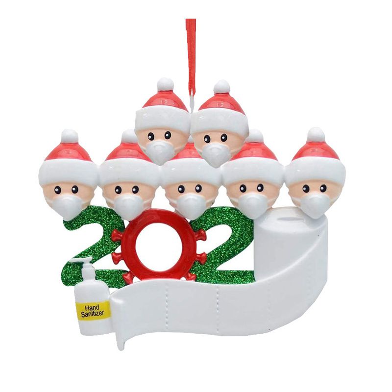 Mascarilla de muñeco de nieve colgante para árbol de Navidad, colgante DIY, nombre, palabras de bendición, adornos sueltos, decoración de muñeco de nieve de arcilla suave: F