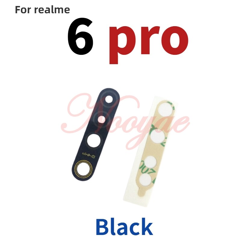 Lente negra de cristal para cámara trasera grande, última novedad, para Realme 3 5 6 C3 X50 6pro pro C11: for Realme 6 pro