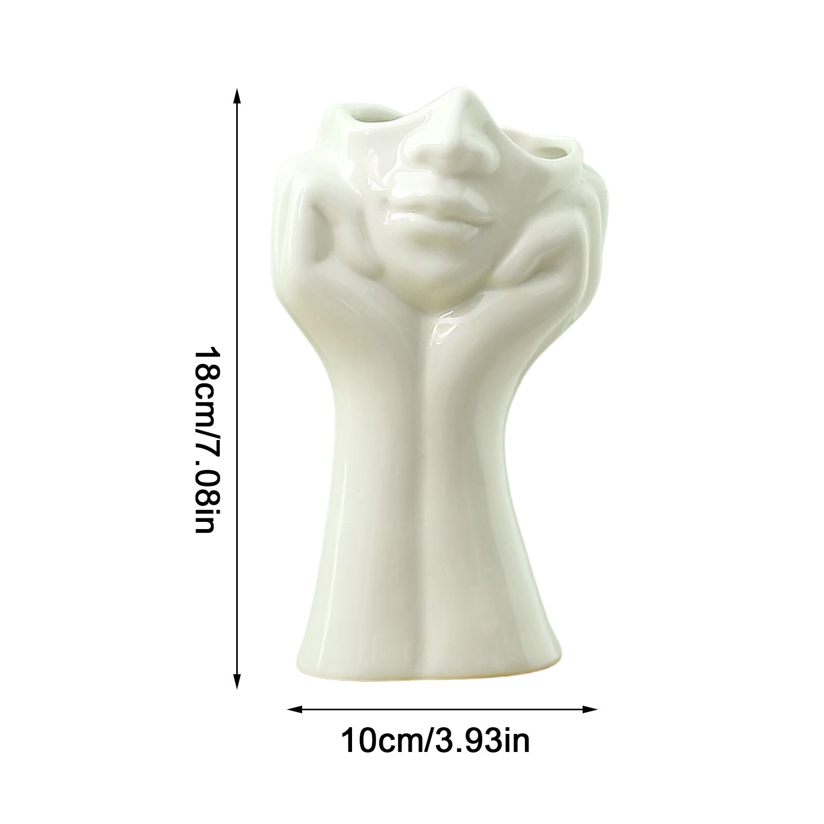 Ceramic Human Face Flower Vase Art Creatrive Sculpture Human Head Abstract Plant Flower Pot Home Decor Arrangement: F