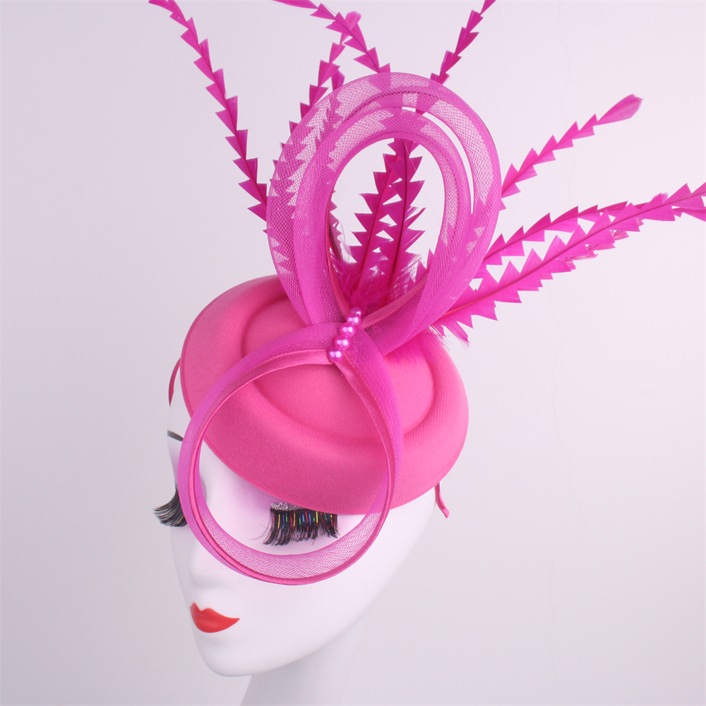 Kentucky Party Pillbox Cap Bruiloft Vrouwen Kerk Tovenaar Veren Hoed Elegante Dames Bruiloft Hoofddeksel Evenement Nigh Thee Chapeau