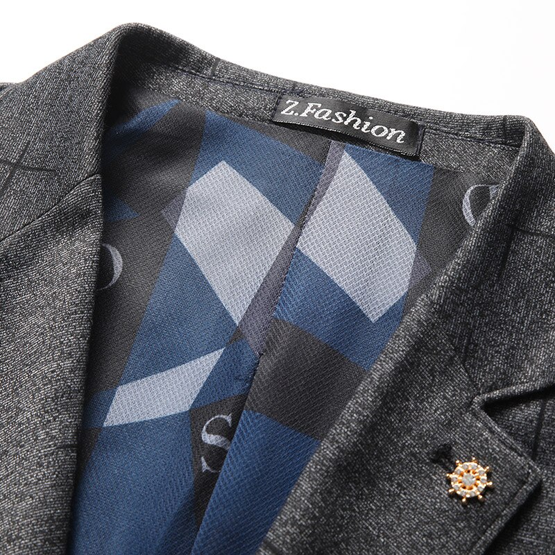 Traje de estilo coreano para hombre, chaqueta ajustada, vestido de , traje con estampado blanco con personalidad, ropa de a la , 2022