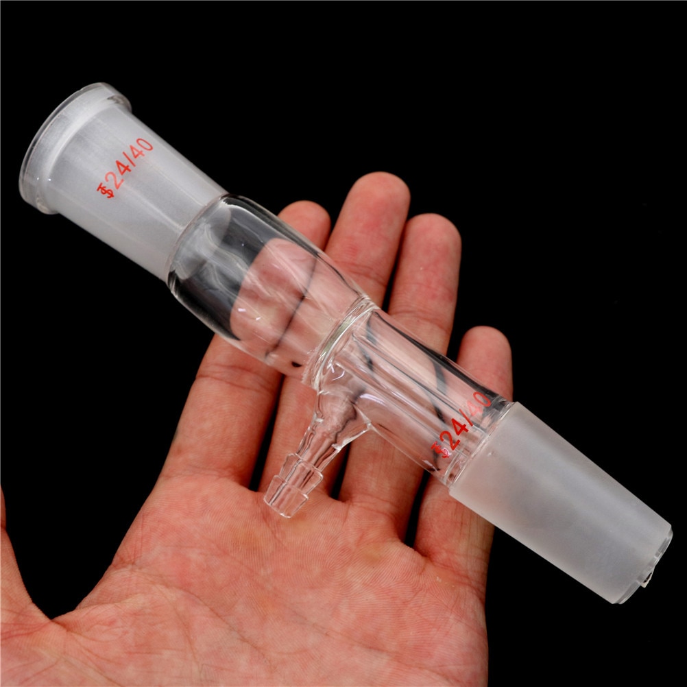 24/40 Glass Straight Tube Vacuum Take-off Adapter Gas Inlet Adapter Lab Glassware Lab Supplies